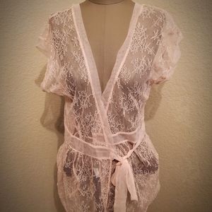 Victoria's Secret Sheer Pink Robe
